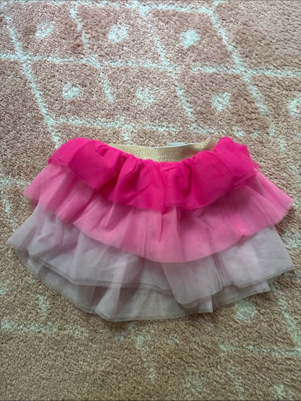 Mud Pie Bright Pink and Light Pink Tulle Skirt